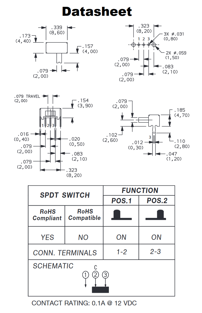SPDT Micro Switch (Replacement for Jafar Chip)