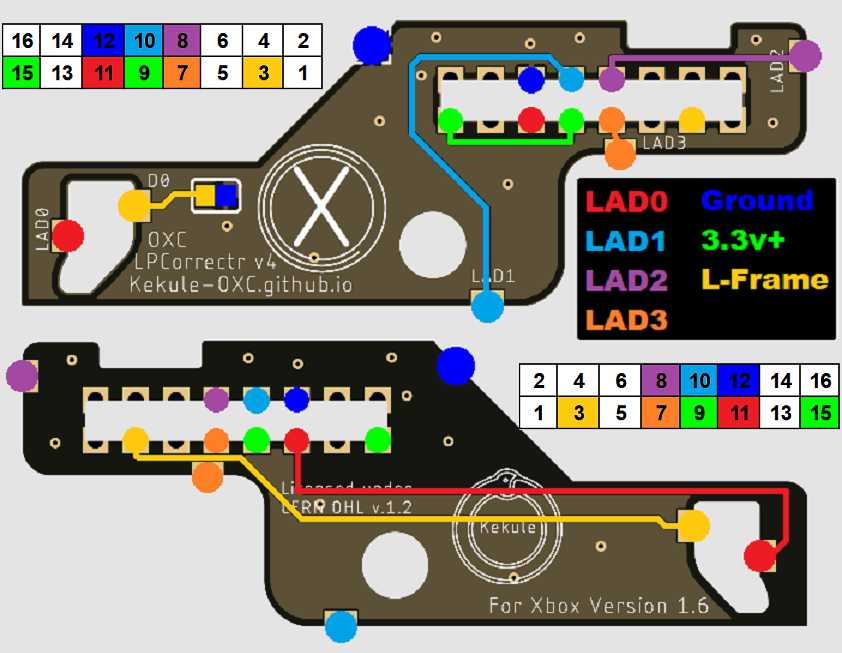 LPC Rebuild Board for 1.6 Mod Chip Install