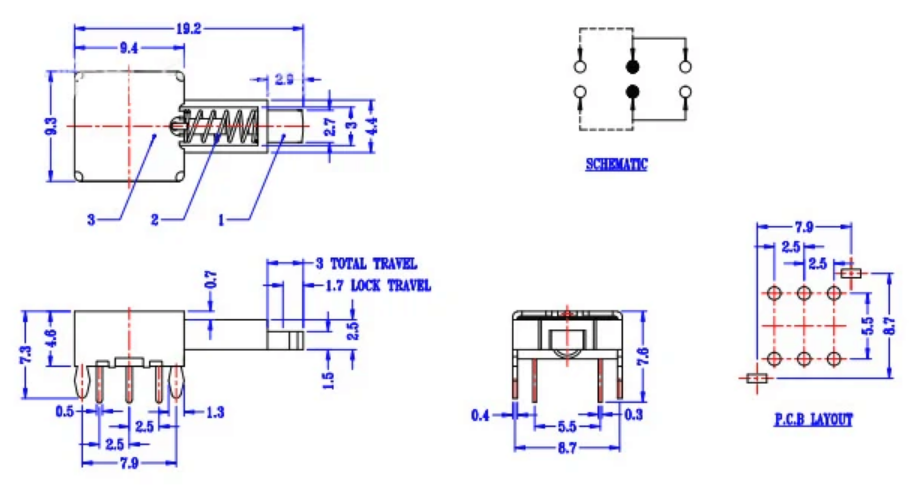 DPDT Micro Latching Switch (Replacement for Xecuter 3 Pro Switch and X3CP)