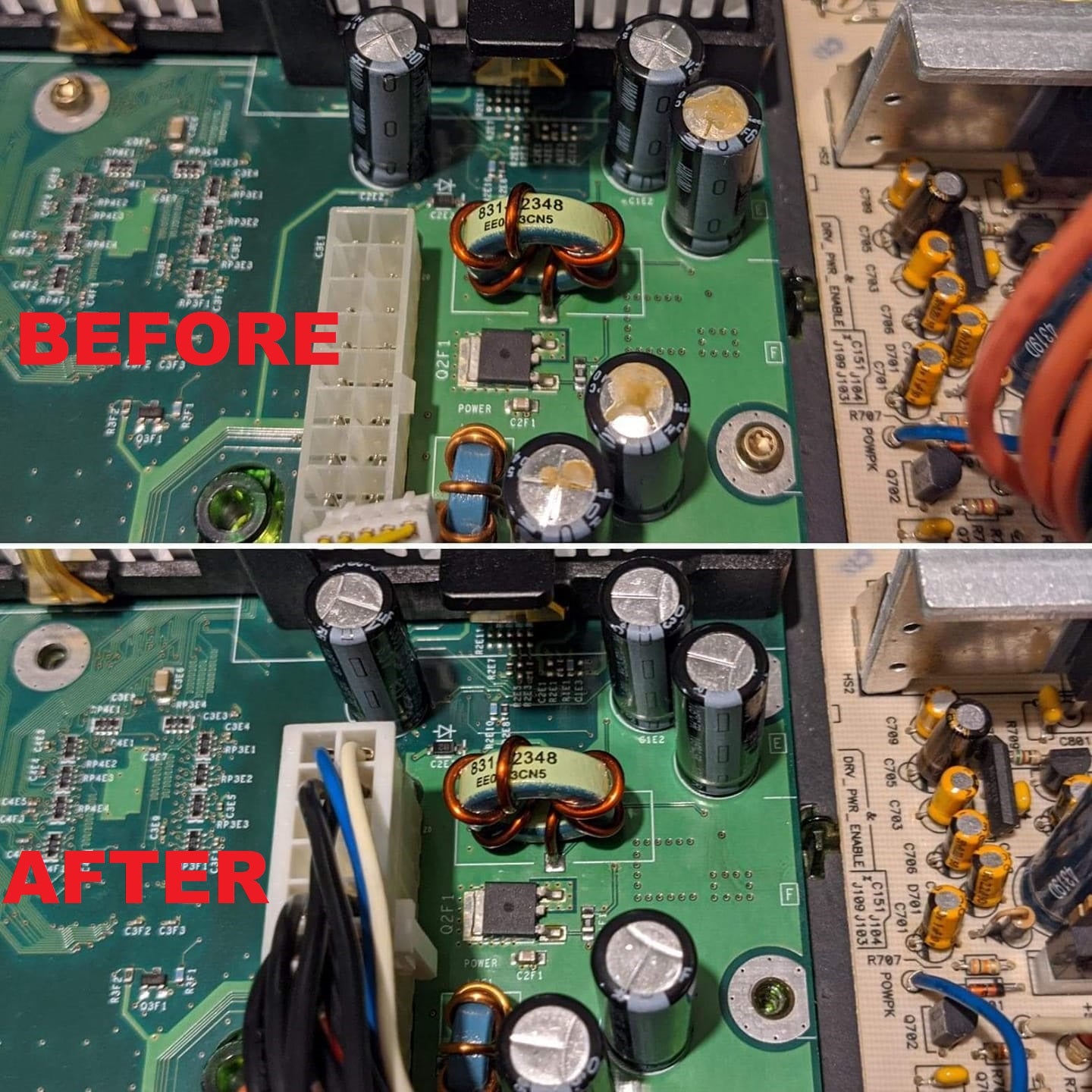 SERVICE: CPU/Clock Capacitor Replacement