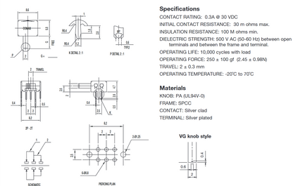 DPDT Micro Switch (Replacement for Xecuter 2.x Series Chips)